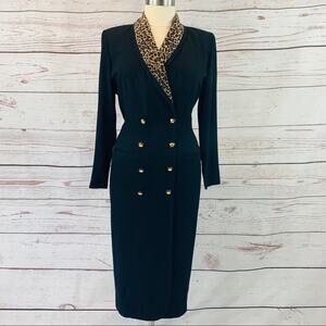 Danny & Nicole vintage suit dress animal print